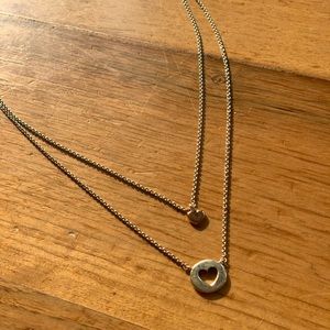 pandora two heart necklace!